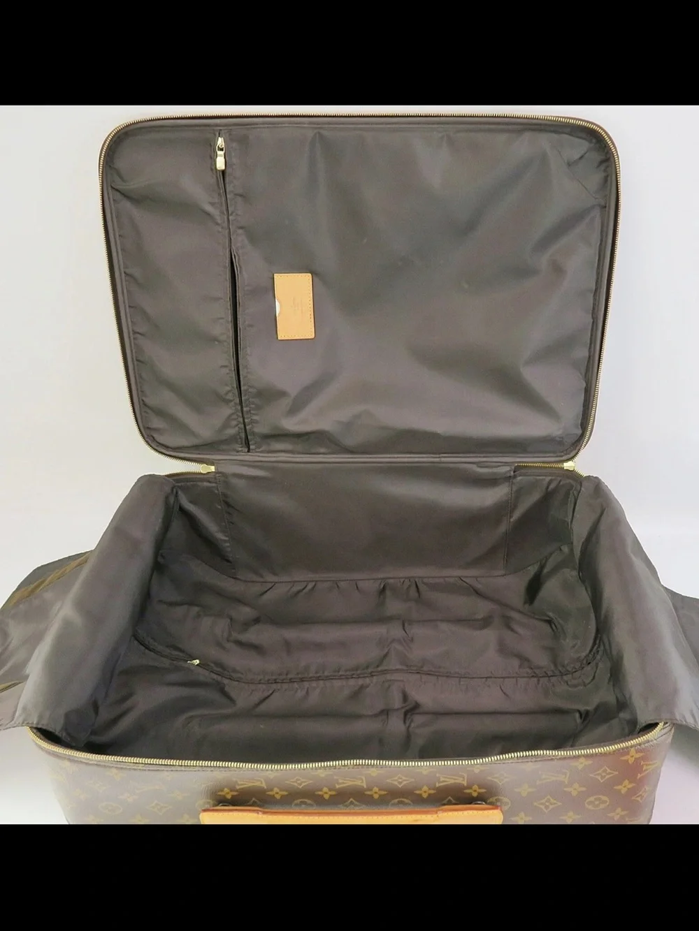 Louis Vuitton Monogram Canvas Rolling Carry-On in Brown and Tan
